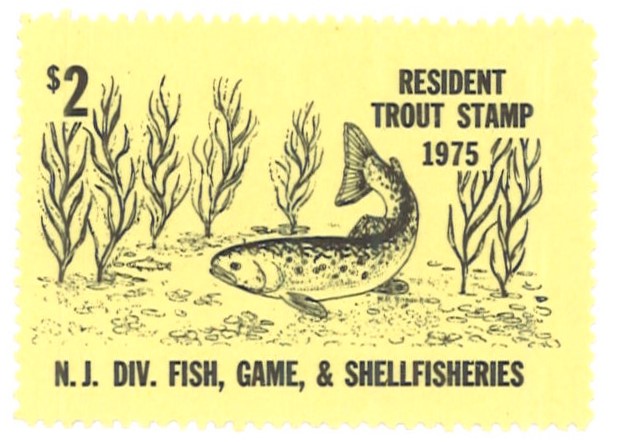 (image for) 1975 New Jersey Resident Trout Stamp MNH CV